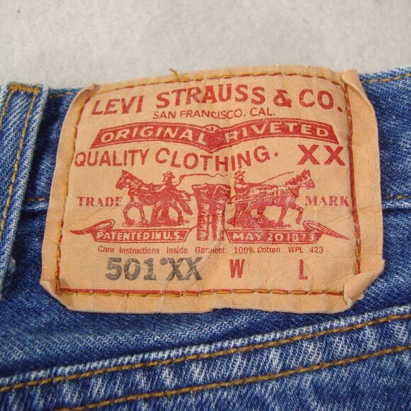 Levis 501XX STF Red Tab Jeans Mens Tag Size 40x36(32) Y2K Made in Mexico - Picture 2 of 16